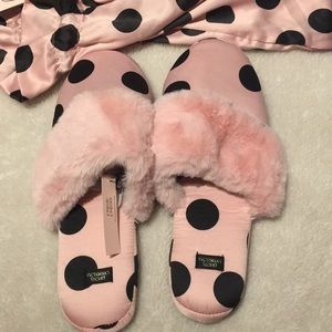 Pink brand slippers